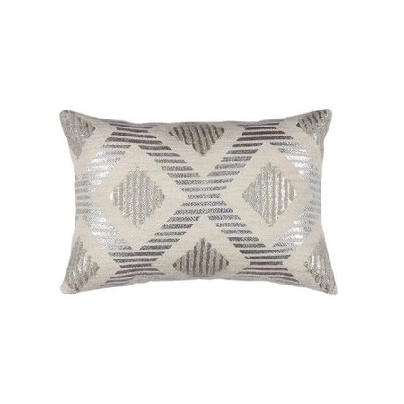 PASARGAD HOME Pasargad Home PCH-216-2 15.75 x 23.50 in. Grand Canyon Metallic Foil Print Pillow - Silver PCH-216-2